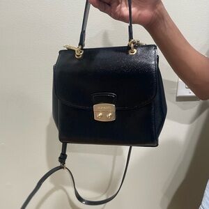 Coach Black Crossbody Bag with Gold Accents
